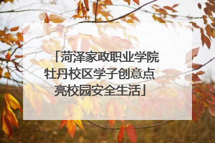 菏泽家政职业学院牡丹校区学子创意点亮校园安全生活