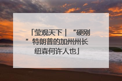 莹观天下｜“硬刚”特朗普的加州州长纽森何许人也