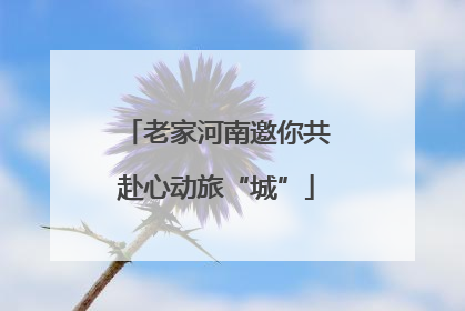老家河南邀你共赴心动旅“城”