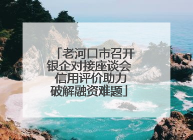 老河口市召开银企对接座谈会 信用评价助力破解融资难题