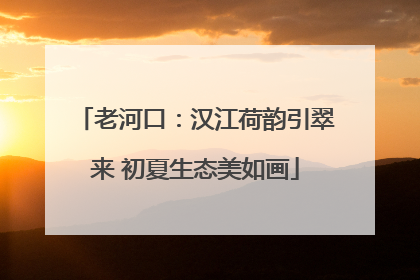 老河口：汉江荷韵引翠来 初夏生态美如画