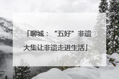 聊城：“五好”非遗大集让非遗走进生活