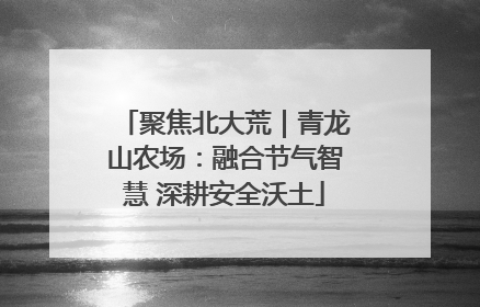 聚焦北大荒｜青龙山农场：融合节气智慧 深耕安全沃土