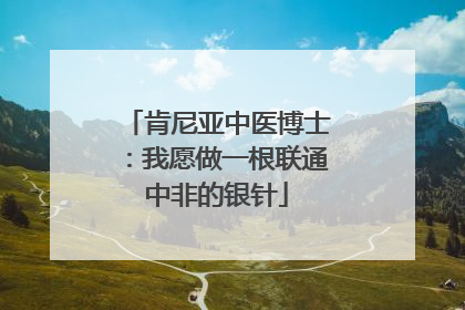 肯尼亚中医博士：我愿做一根联通中非的银针
