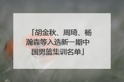 胡金秋、周琦、杨瀚森等入选新一期中国男篮集训名单