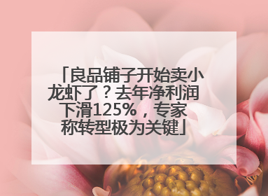 良品铺子开始卖小龙虾了？去年净利润下滑125%，专家称转型极为关键