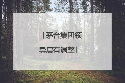 茅台集团领导层有调整
