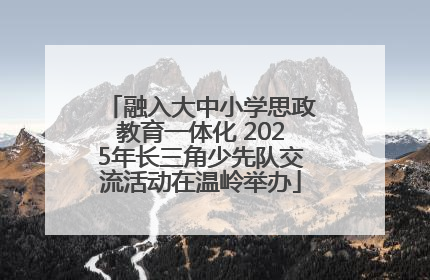融入大中小学思政教育一体化 2025年长三角少先队交流活动在温岭举办