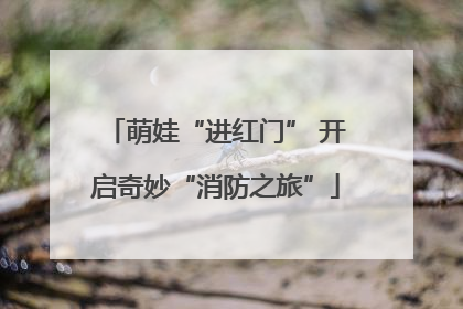 萌娃“进红门” 开启奇妙“消防之旅”