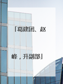 葛建团、赵峰，升副部