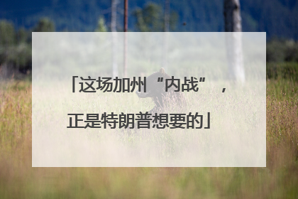 这场加州“内战”，正是特朗普想要的