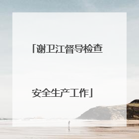 谢卫江督导检查安全生产工作