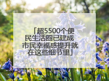 超5500个便民生活圈已建成 市民幸福感提升就在这些细节里