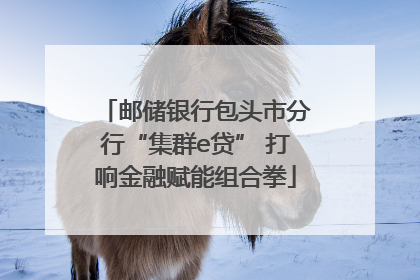 邮储银行包头市分行“集群e贷” 打响金融赋能组合拳