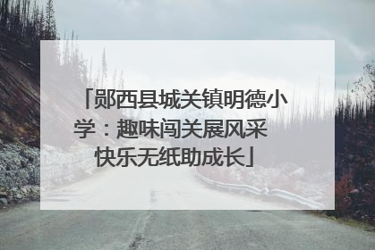 郧西县城关镇明德小学：趣味闯关展风采 快乐无纸助成长