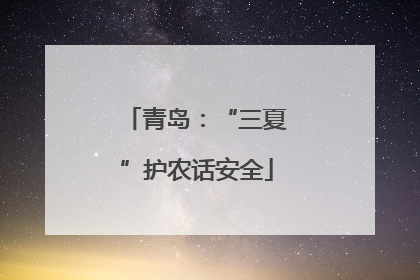 青岛：“三夏”护农话安全