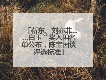 靳东、刘亦菲……白玉兰奖入围名单公布，陈宝国谈评选标准