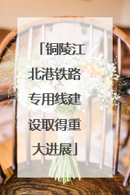 铜陵江北港铁路专用线建设取得重大进展