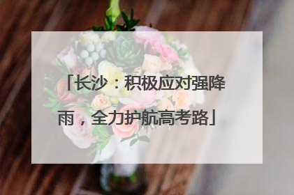 长沙：积极应对强降雨，全力护航高考路
