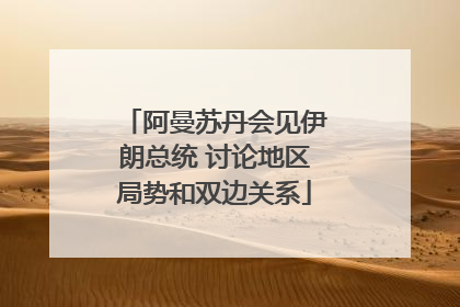 阿曼苏丹会见伊朗总统 讨论地区局势和双边关系