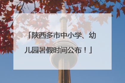 陕西多市中小学、幼儿园暑假时间公布！
