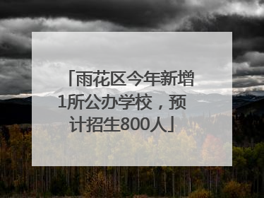 雨花区今年新增1所公办学校，预计招生800人