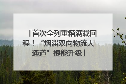 首次全列重箱满载回程！“烟淄双向物流大通道”提能升级
