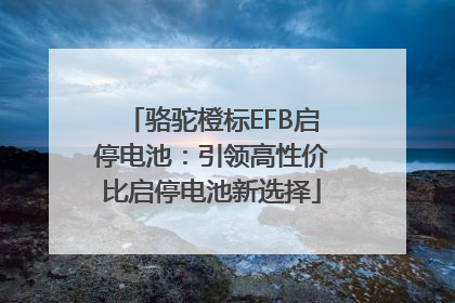 骆驼橙标EFB启停电池：引领高性价比启停电池新选择