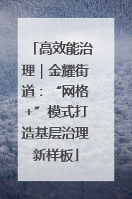 高效能治理｜金耀街道：“网格+”模式打造基层治理新样板