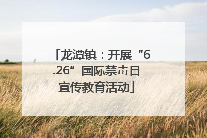 龙潭镇：开展“6.26”国际禁毒日宣传教育活动