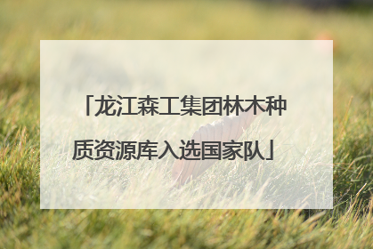 龙江森工集团林木种质资源库入选国家队