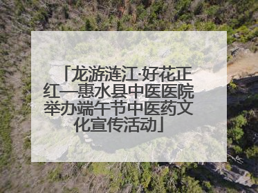 龙游涟江·好花正红—惠水县中医医院举办端午节中医药文化宣传活动