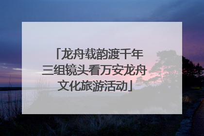 龙舟载韵渡千年 三组镜头看万安龙舟文化旅游活动