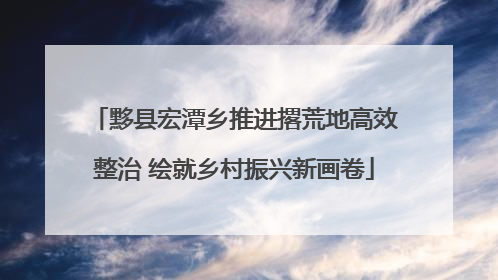 黟县宏潭乡推进撂荒地高效整治 绘就乡村振兴新画卷