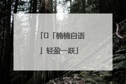 ﻿「楠楠自语」轻盈一跃
