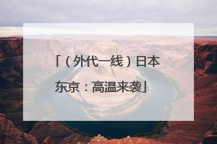 （外代一线）日本东京：高温来袭