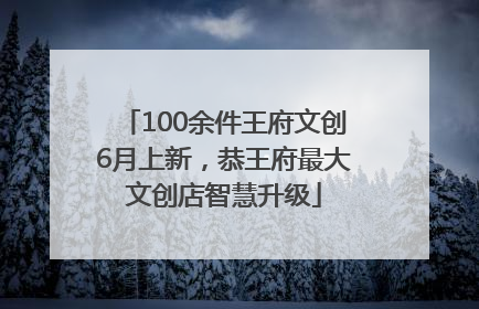 100余件王府文创6月上新，恭王府最大文创店智慧升级