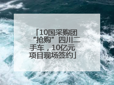 10国采购团“抢购”四川二手车，10亿元项目现场签约