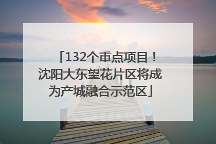 132个重点项目！沈阳大东望花片区将成为产城融合示范区