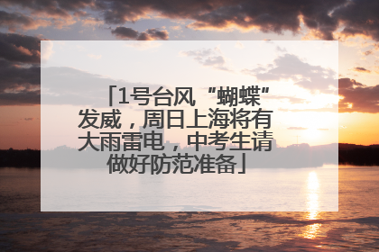 1号台风“蝴蝶”发威，周日上海将有大雨雷电，中考生请做好防范准备