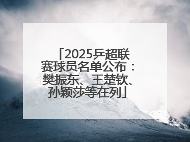 2025乒超联赛球员名单公布：樊振东、王楚钦、孙颖莎等在列