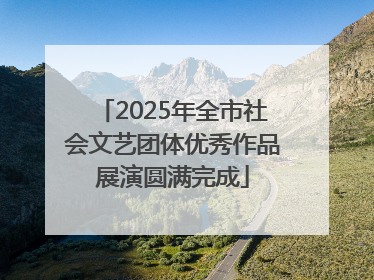 2025年全市社会文艺团体优秀作品展演圆满完成