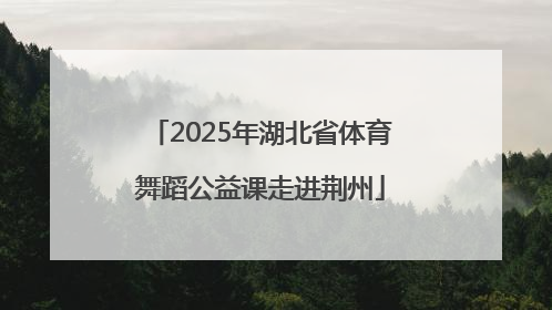 2025年湖北省体育舞蹈公益课走进荆州