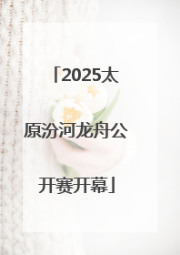 2025太原汾河龙舟公开赛开幕