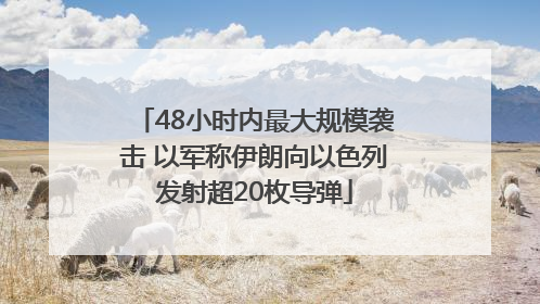 48小时内最大规模袭击 以军称伊朗向以色列发射超20枚导弹