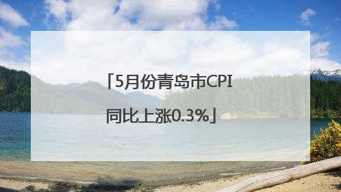 5月份青岛市CPI同比上涨0.3%