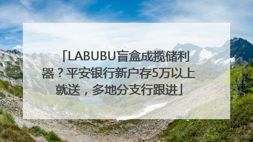 LABUBU盲盒成揽储利器？平安银行新户存5万以上就送，多地分支行跟进